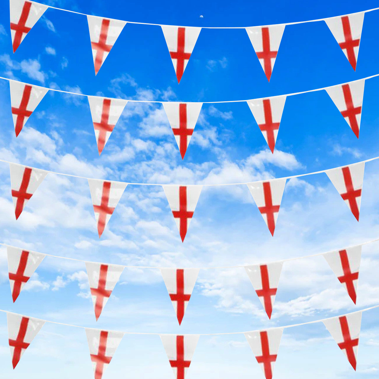 England Flag Bunting (Triangles) - 10m