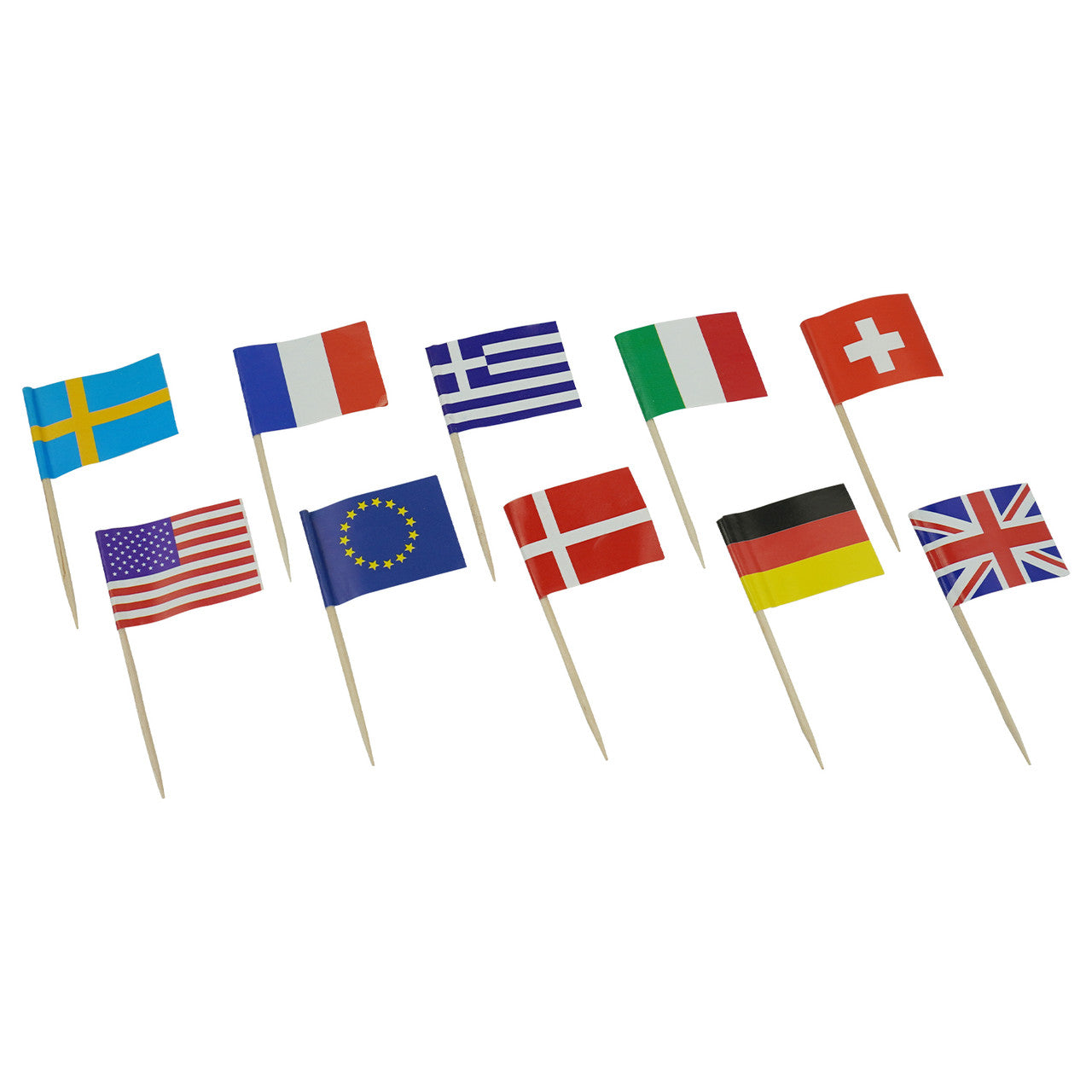 Cocktail Toothpick Stick Flags - 50pcs