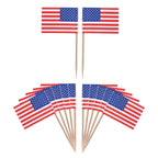 USA Flag Printed Cocktail Sticks - 50pcs
