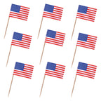 USA Flag Printed Cocktail Sticks - 50pcs