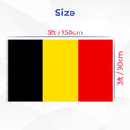 Belgium Flag - 5ftx3ft