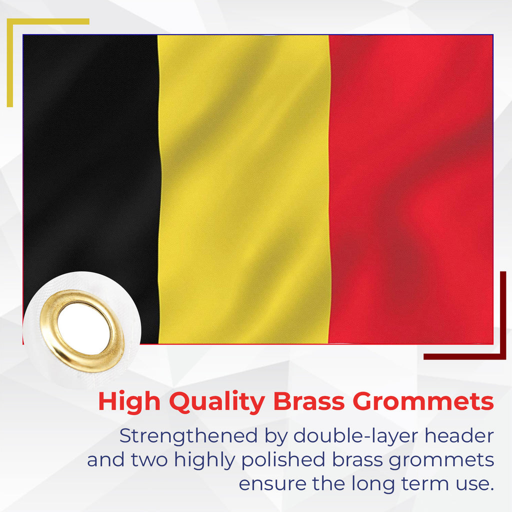 Belgium Flag - 5ftx3ft