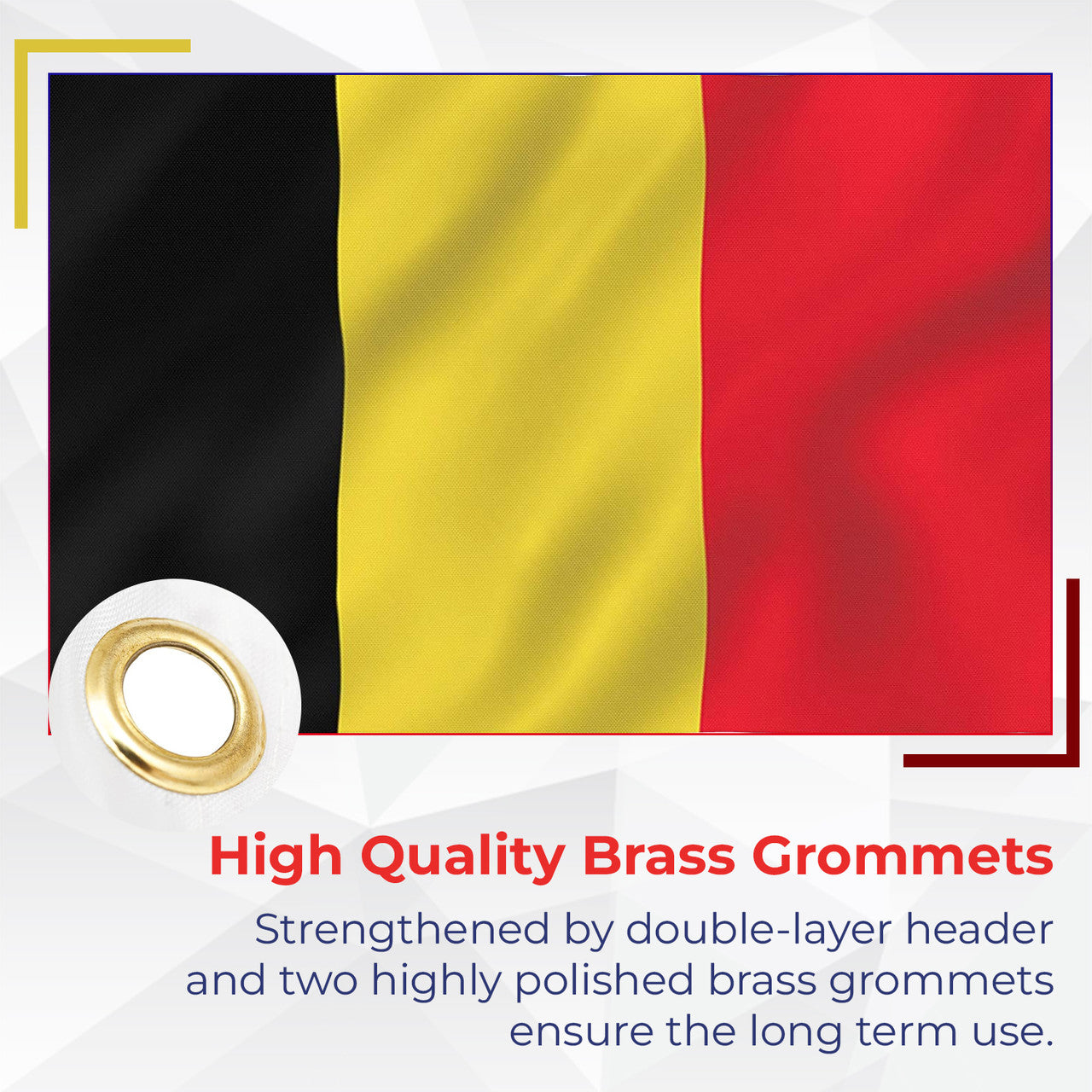 Belgium Flag - 5ftx3ft