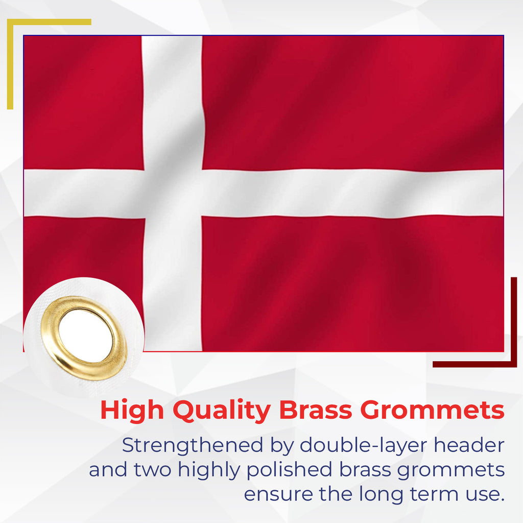 Denmark Flag - 5ftx3ft