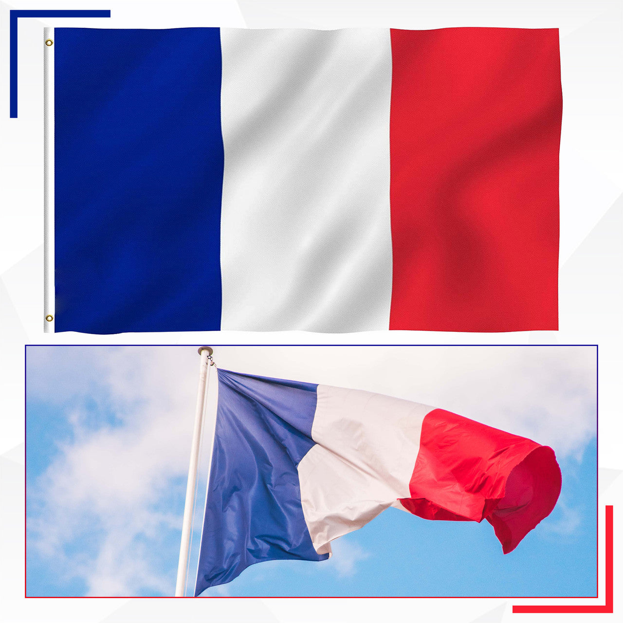 France Flag - 5ftx3ft