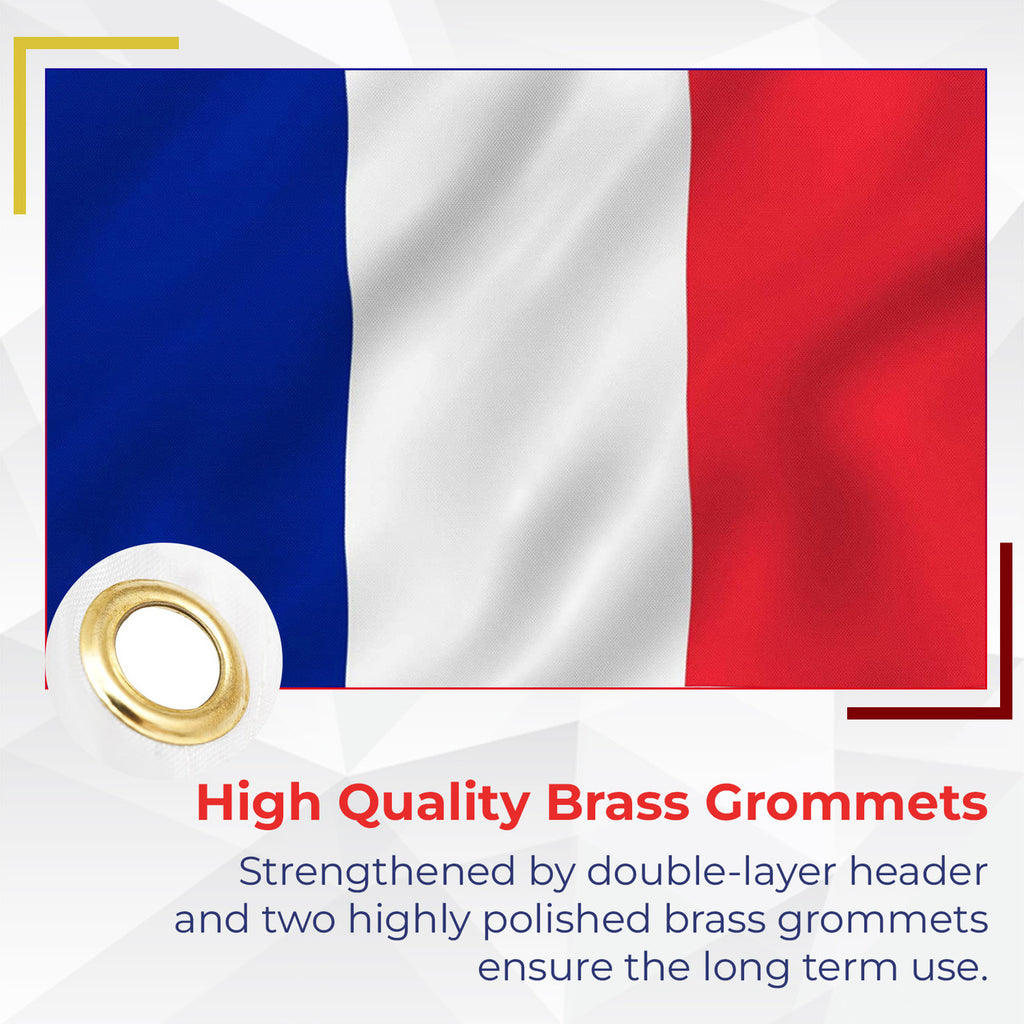 France Flag - 5ftx3ft
