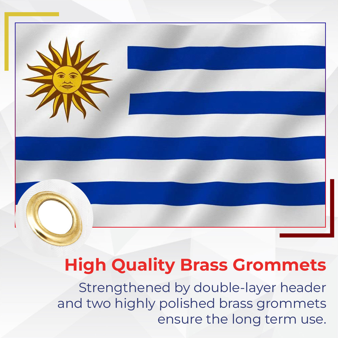 Uruguay Flag - 5x3ft