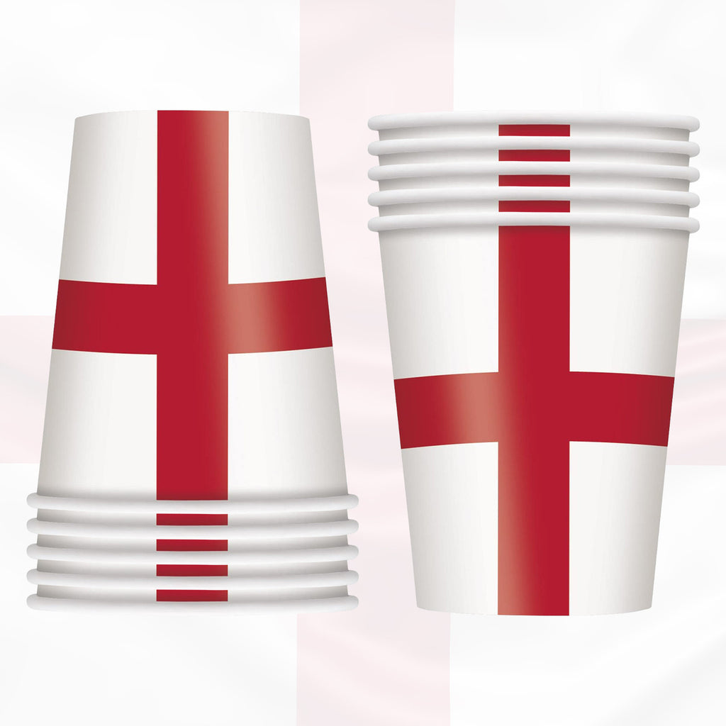 England Flag Paper Cups - 10pcs