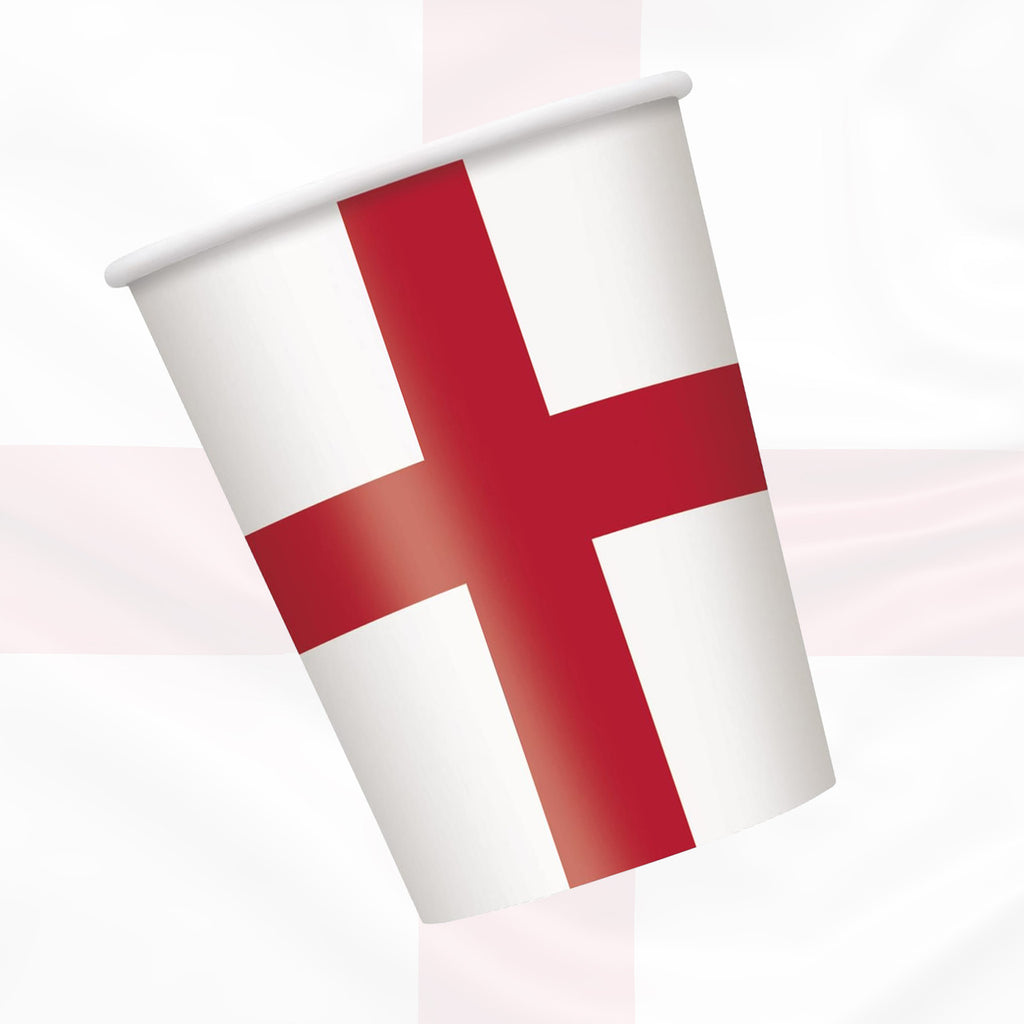 England Flag Paper Cups - 10pcs