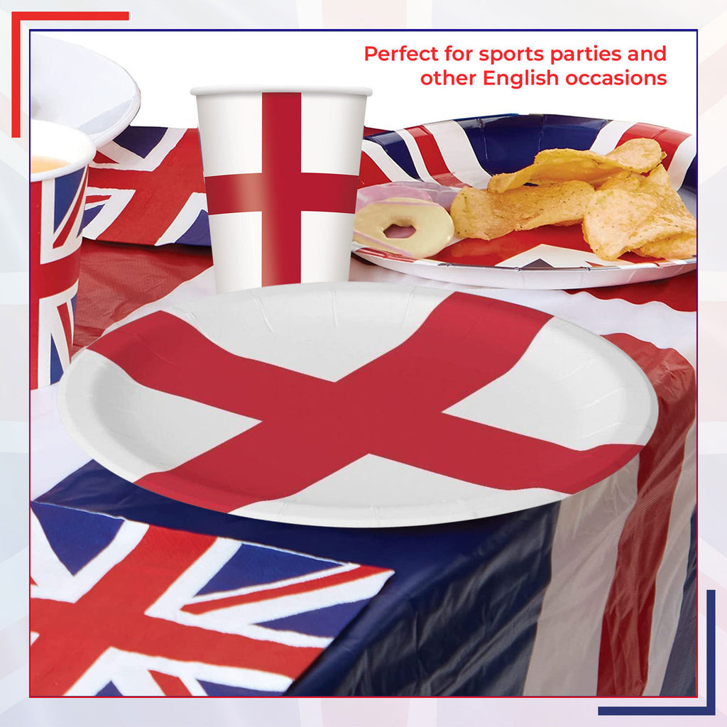England Flag Party Plates - 10pcs