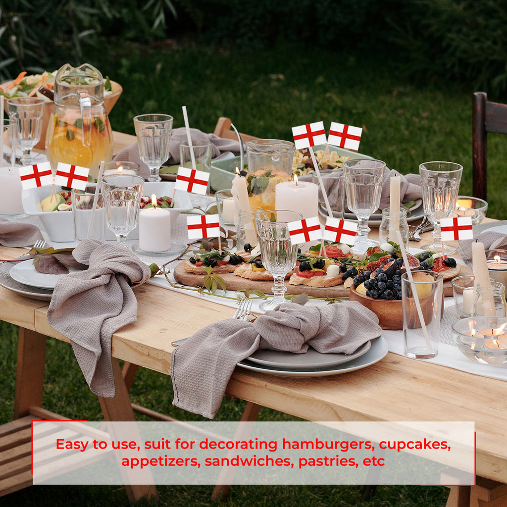 England Flag Toothpicks (Pack of 50)