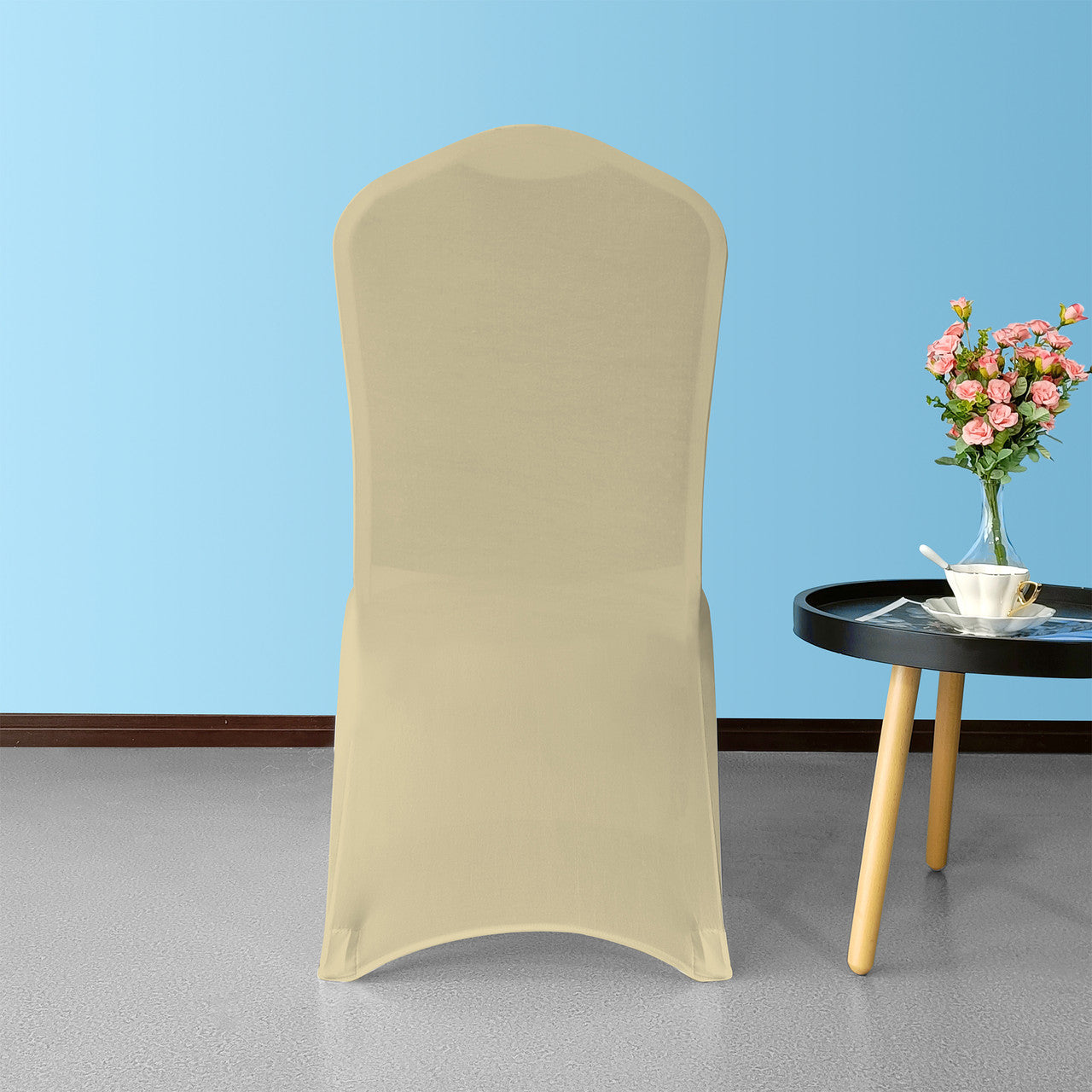 Flat Stretch Chair Cover - Champagne