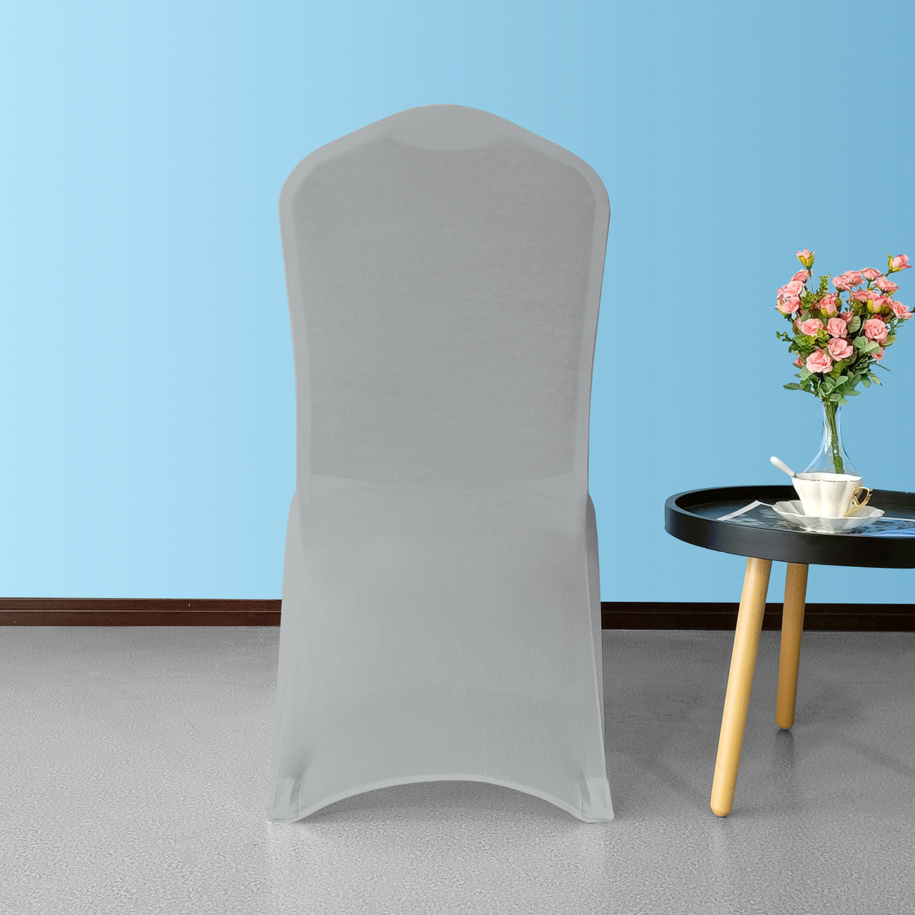 Flat Stretch Chair Cover - Silver