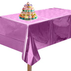 Baby Pink Foil Tablecloth for 6 to 8 Foot Table