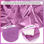 Baby Pink Foil Tablecloth for 6 to 8 Foot Table