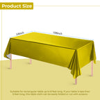 Gold Foil Tablecloth for 6 to 8 Foot Table