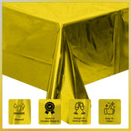Gold Foil Tablecloth for 6 to 8 Foot Table