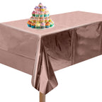 Rose Gold Foil Tablecloth for 6 to 8 Foot Table