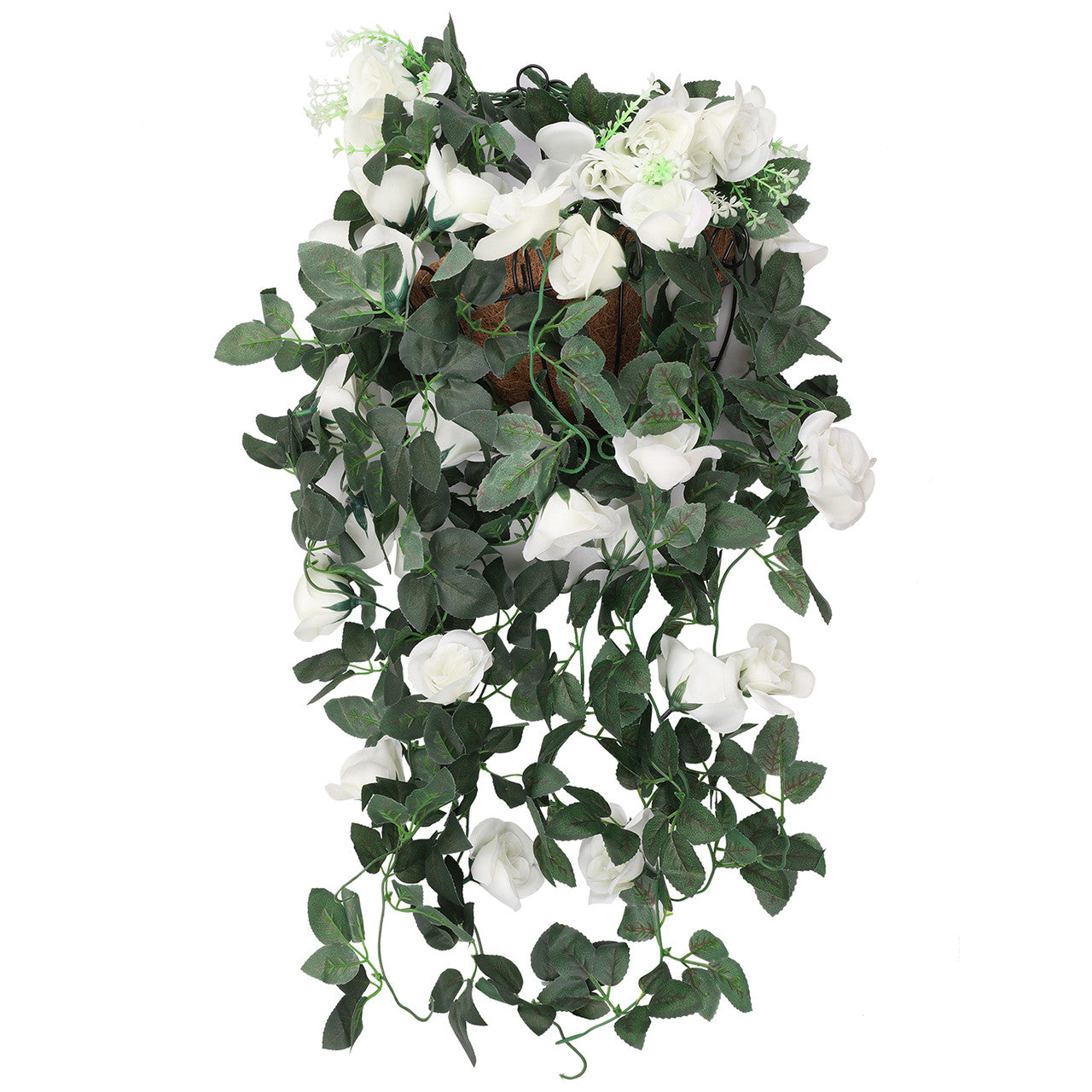 Artificial Rose Garland - 110cm - White