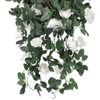 Artificial Rose Garland - 110cm - White
