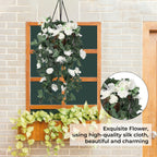 Artificial Rose Garland - 110cm - White