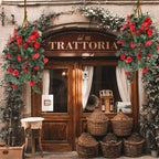Artificial Rose Garland - 110cm - Red