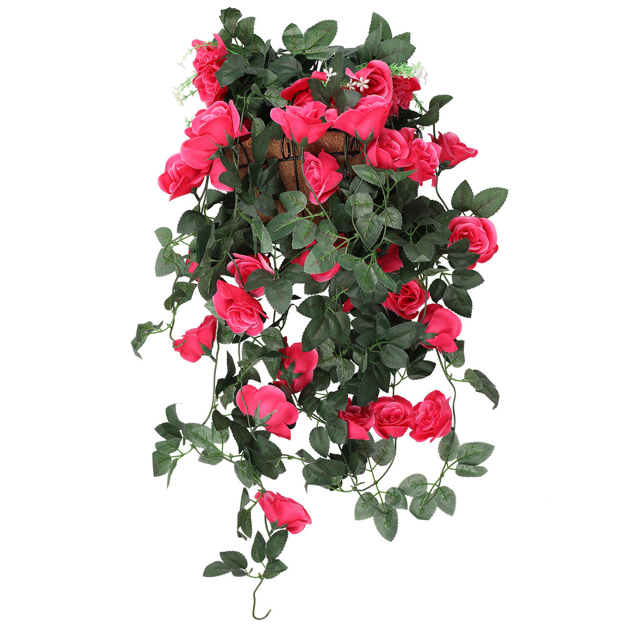 Artificial Rose Garland - 110cm - Rose Red
