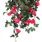 Artificial Rose Garland - 110cm - Rose Red