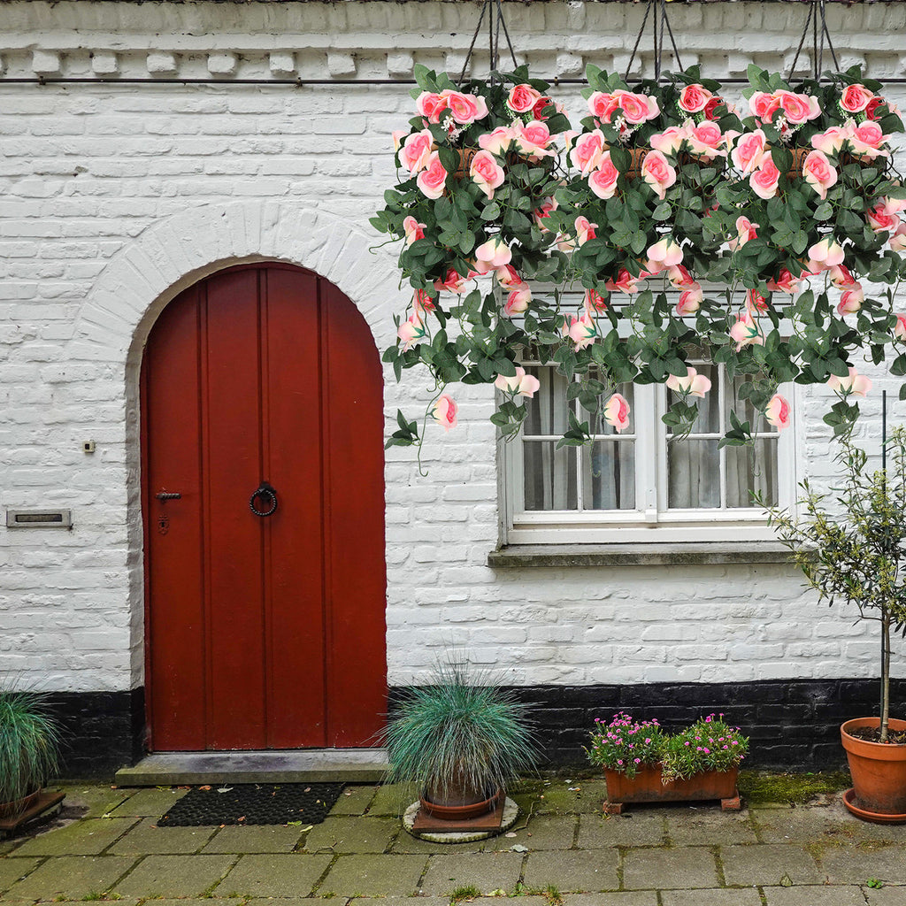 Artificial Rose Garland - 110cm - Champagne