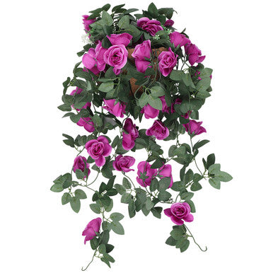 Artificial Rose Garland - 110cm - Purple