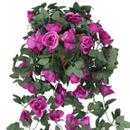 Artificial Rose Garland - 110cm - Purple