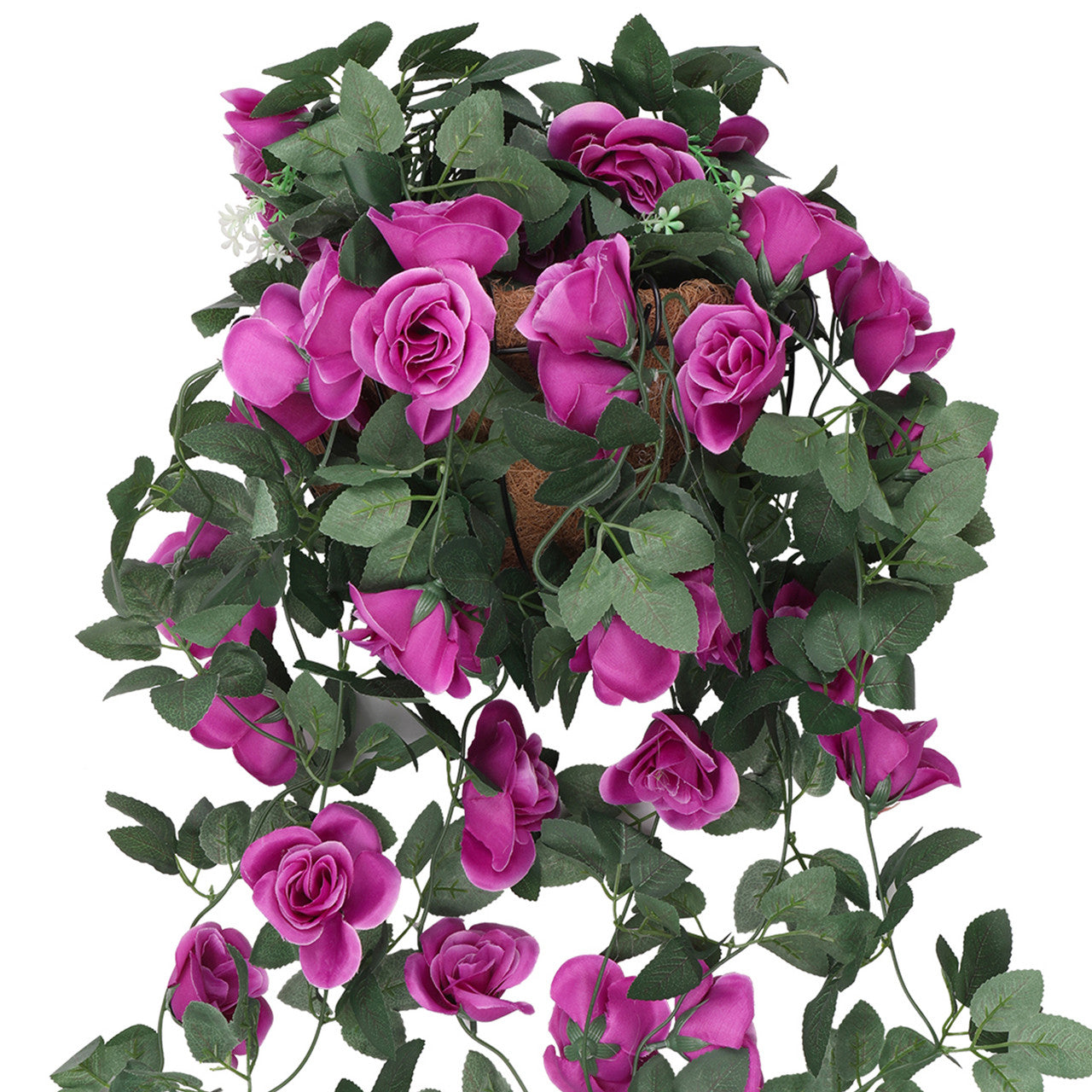 Artificial Rose Garland - 110cm - Purple