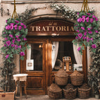 Artificial Rose Garland - 110cm - Purple