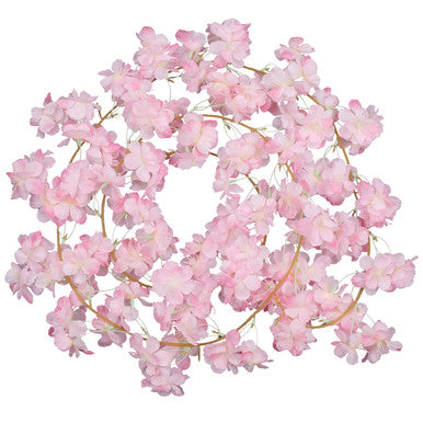 Artificial Silk Cherry Blossom Garland - 180cm - Baby Pink