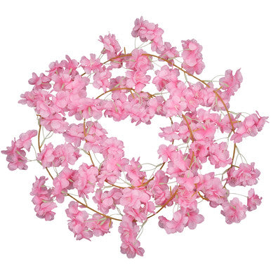 Artificial Silk Cherry Blossom Garland - 180cm - Pink