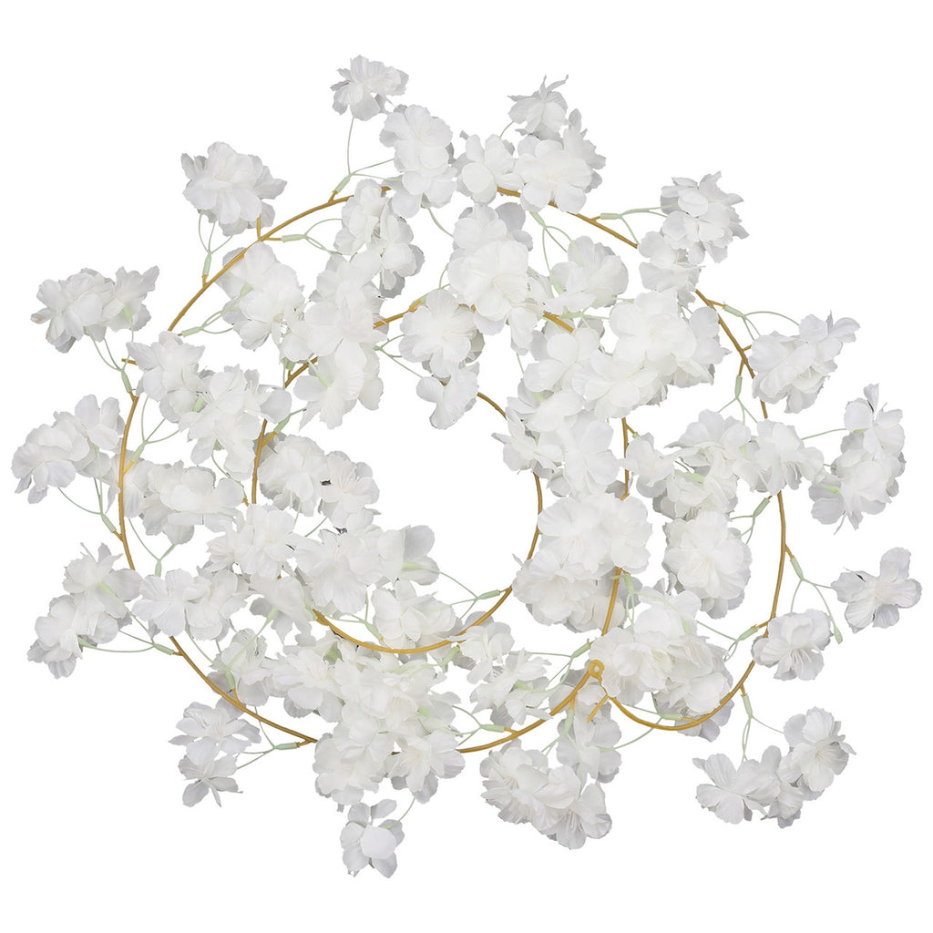 Artificial Silk Cherry Blossom Garland - 180cm - Cream White