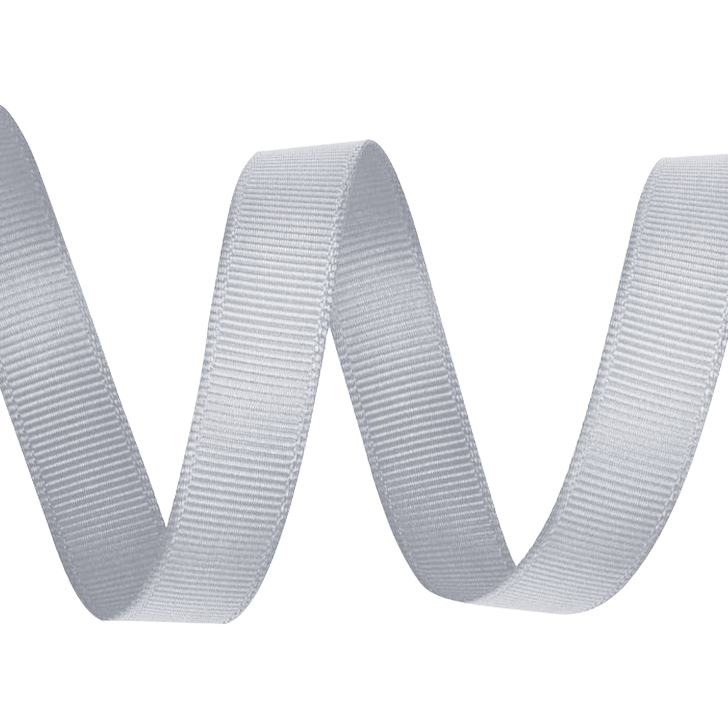 Double Sided Grosgrain Ribbon - Silver