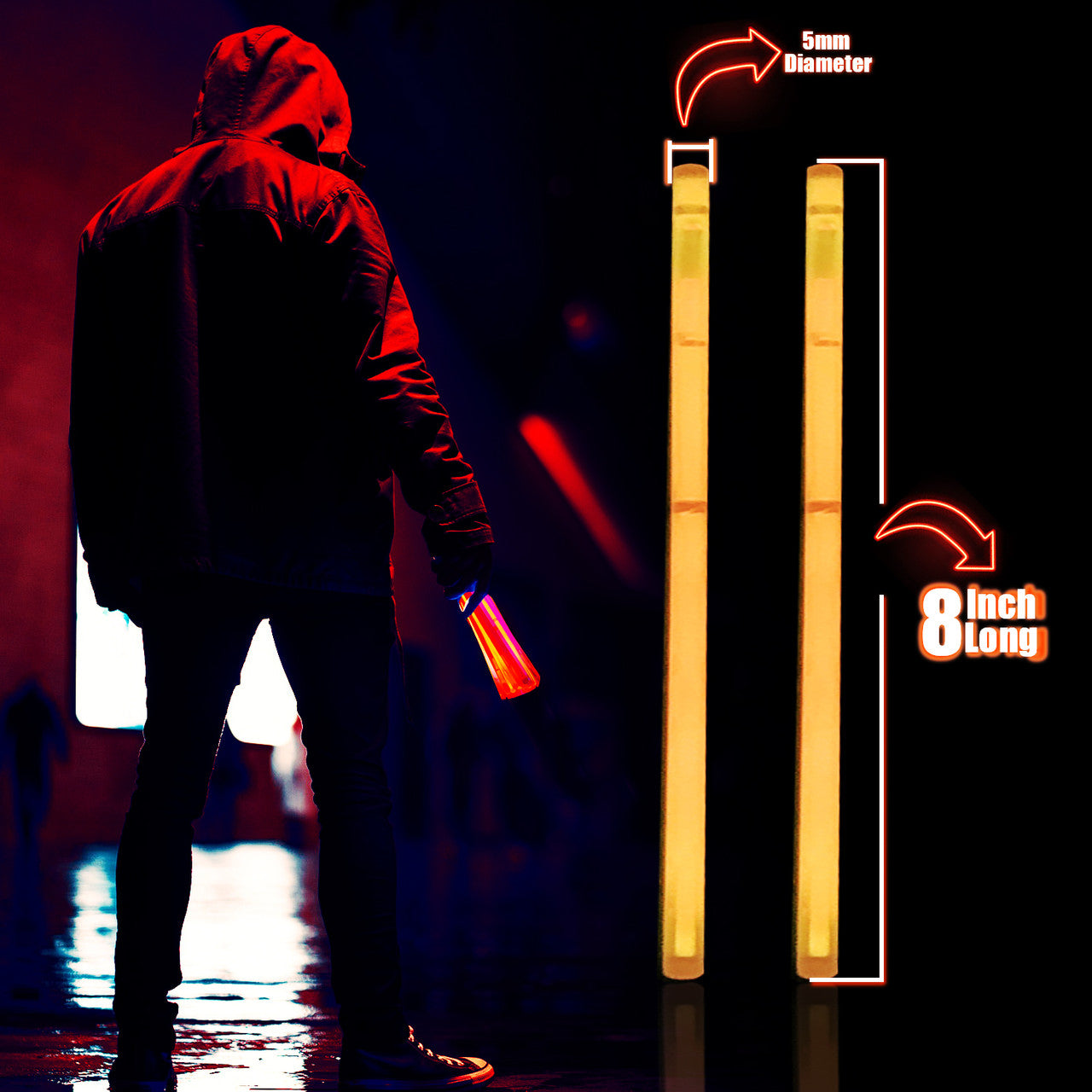 200pcs Premium 8 Inch Glow Sticks