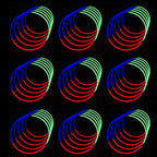 22" Premium Neon Glow Stick Necklaces - Tri-Colour (Red, Green & Blue)