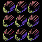 22" Premium Neon Glow Stick Necklaces - Tri-Colour (Pink, Yellow & Purple)
