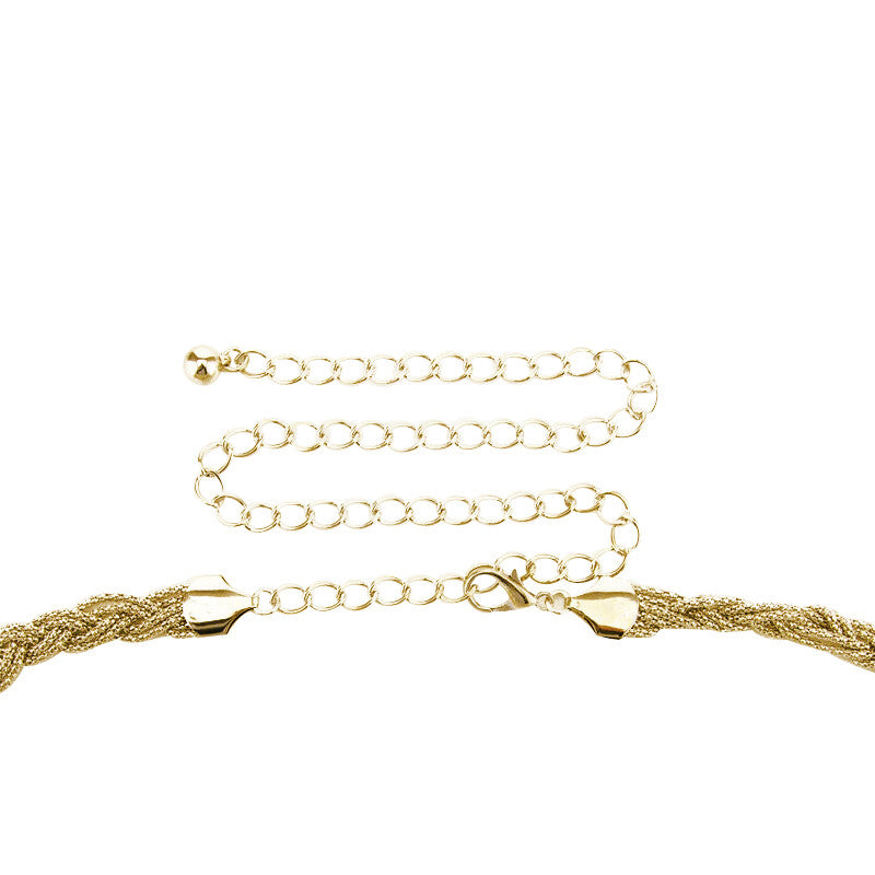 Braided Metal Belt - Gold