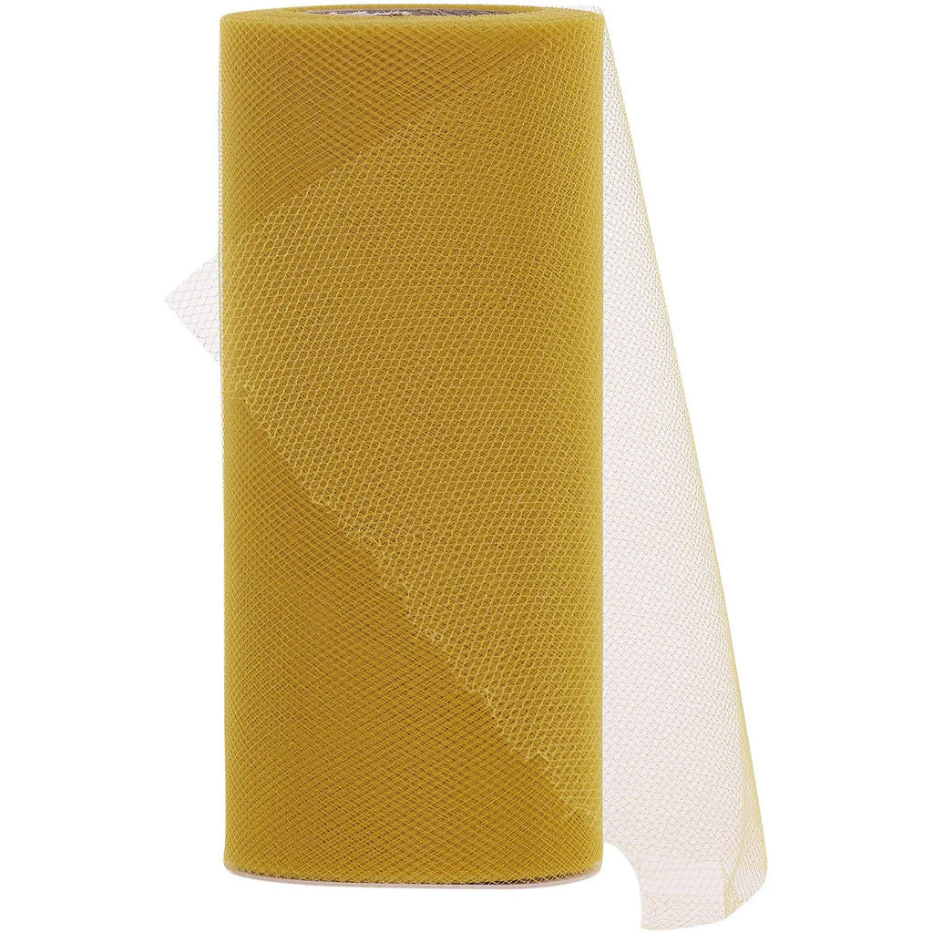 6" Tulle Fabric Roll - Gold