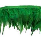 Rooster Feather Fringe for Costume - Green