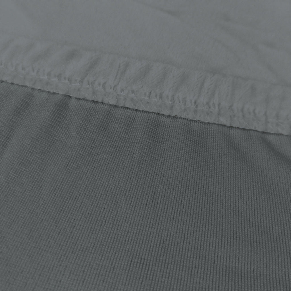 Short Velvet-Touch Spandex Chair Cover - Grey