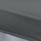 Short Velvet-Touch Spandex Chair Cover - Grey