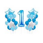 Happy 1st Birthday Balloon Bundle - Blue