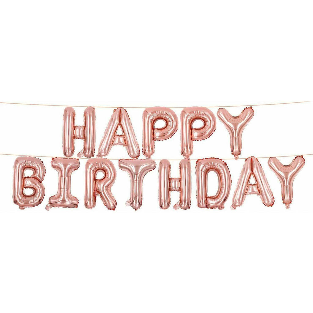 Happy 1st Birthday Balloon Bundle - Rose Gold