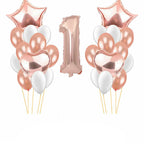 Happy 1st Birthday Balloon Bundle - Rose Gold