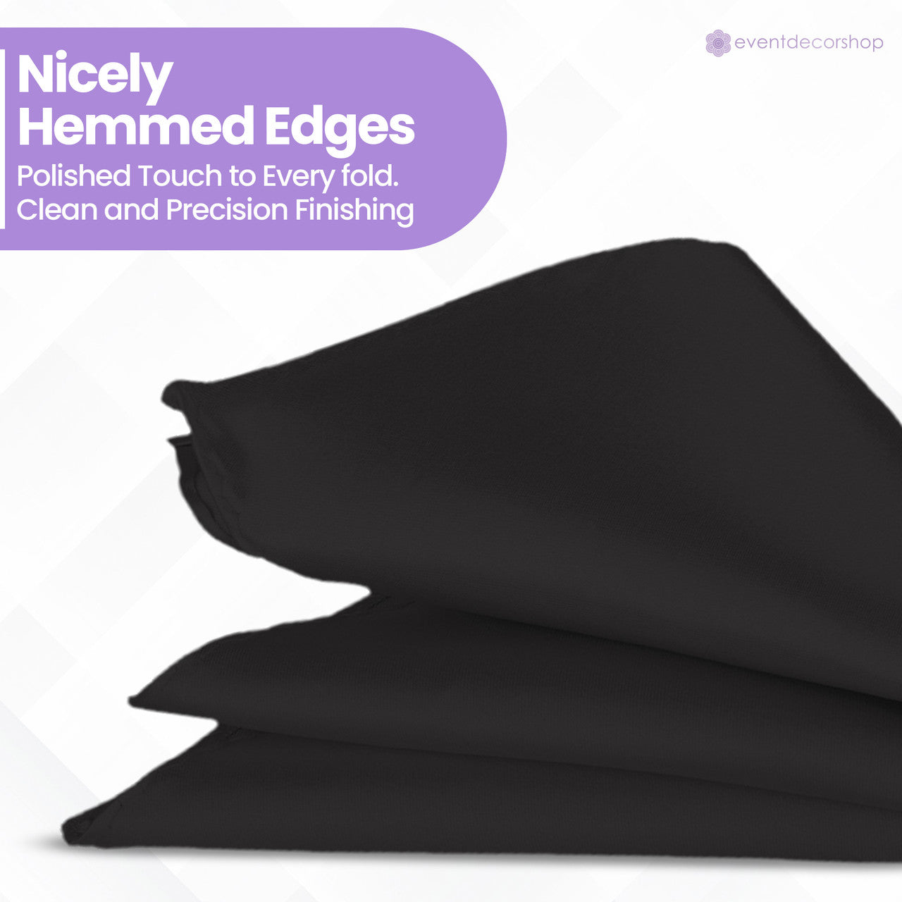 Pocket Square Handkerchief - Black