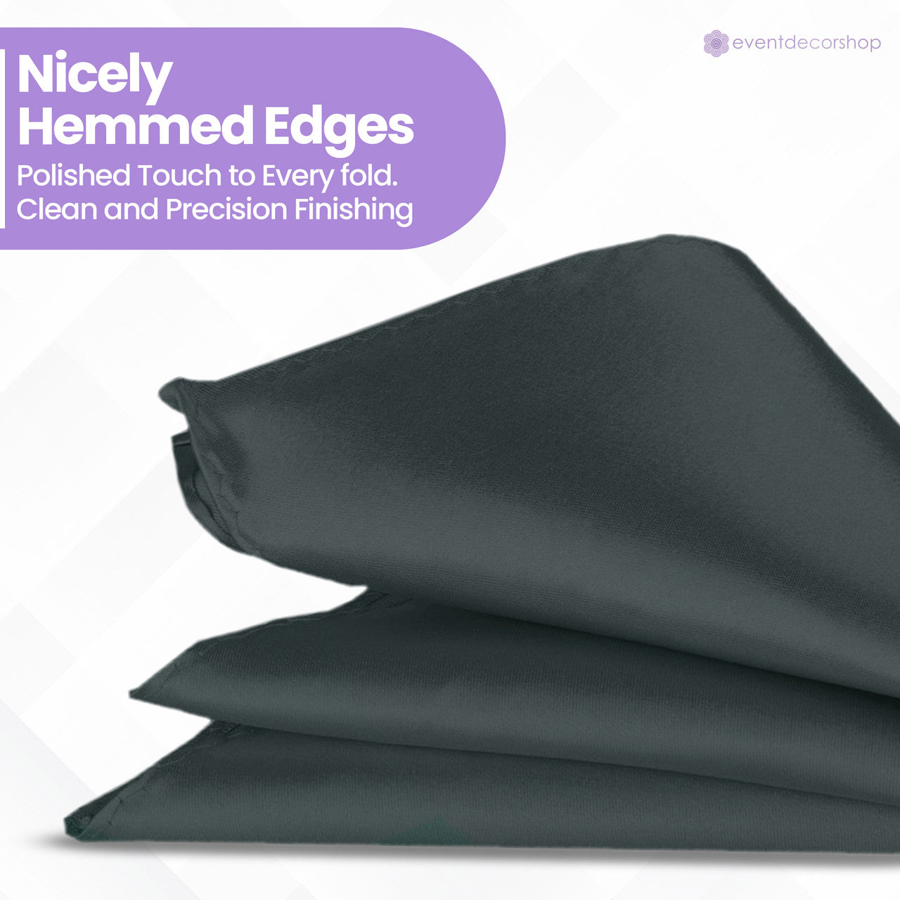 Pocket Square Handkerchief - Dark Grey